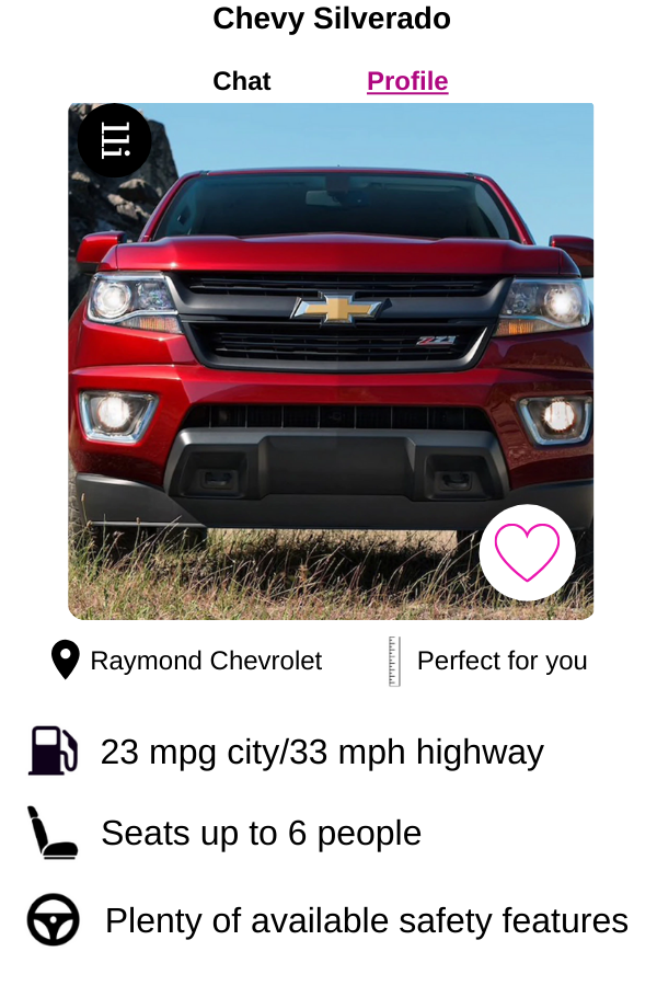 Meet Your Chevy Match Raymond Chevrolet